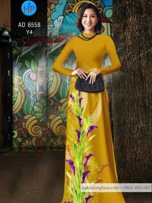 Vải áo dài Loa kèn tím kiểu mới AD 6558 34 1583738245 605 Vai ao dai Loa ken tim kieu moi AD 6558