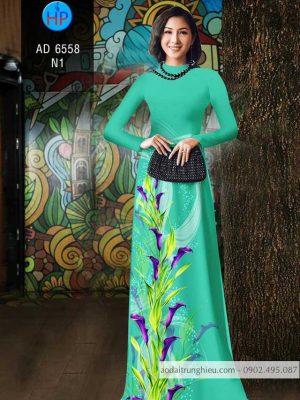 Vải áo dài Loa kèn tím kiểu mới AD 6558 35 1583738245 842 Vai ao dai Loa ken tim kieu moi AD 6558