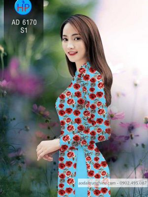 Vải áo dài hoa Hồng nhung kiểu mới AD 6170 27 1583741844 27 Vai ao dai hoa Hong nhung kieu moi AD 6170