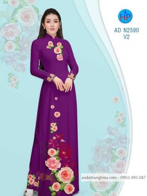 Vải áo dài hoa Hồng dâu mới ra AD N2590 20 1583741951 707 Vai ao dai hoa Hong dau moi ra AD N2590