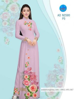 Vải áo dài hoa Hồng dâu mới ra AD N2590 33 1583741953 289 Vai ao dai hoa Hong dau moi ra AD N2590