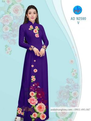 Vải áo dài hoa Hồng dâu mới ra AD N2590 35 1583741953 779 Vai ao dai hoa Hong dau moi ra AD N2590