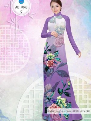 1583742197 508 Vai ao dai Hoa hong ruc ro thiet ke 2020