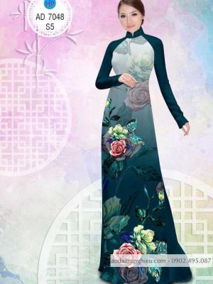 1583742198 6 Vai ao dai Hoa hong ruc ro thiet ke 2020