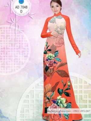 1583742198 70 Vai ao dai Hoa hong ruc ro thiet ke 2020