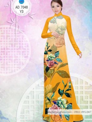 1583742198 966 Vai ao dai Hoa hong ruc ro thiet ke 2020