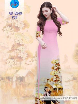 1583742310 329 Vai ao dai Co gai va hoa sen moi ra