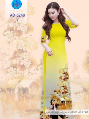 1583742310 356 Vai ao dai Co gai va hoa sen moi ra