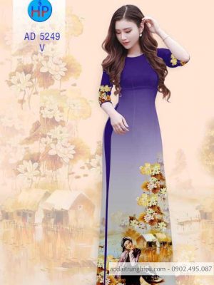 1583742310 537 Vai ao dai Co gai va hoa sen moi ra