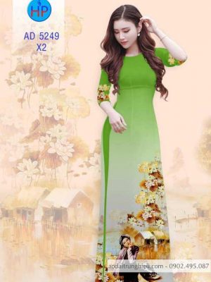1583742310 656 Vai ao dai Co gai va hoa sen moi ra