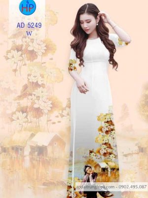 1583742310 913 Vai ao dai Co gai va hoa sen moi ra
