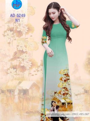 1583742311 500 Vai ao dai Co gai va hoa sen moi ra