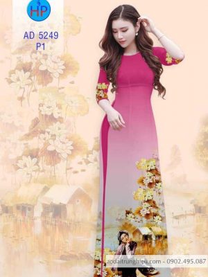 1583742311 56 Vai ao dai Co gai va hoa sen moi ra