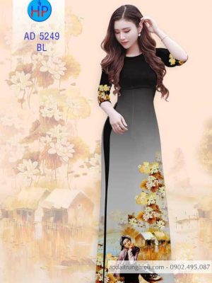 1583742311 998 Vai ao dai Co gai va hoa sen moi ra