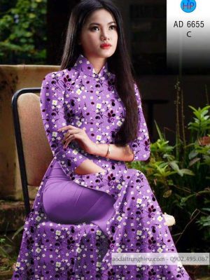 Vải áo dài Hoa nhỏ kiểu mới AD 6655 24 1584153562 141 Vai ao dai Hoa nho kieu moi AD 6655