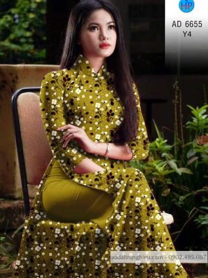 Vải áo dài Hoa nhỏ kiểu mới AD 6655 23 1584153562 192 Vai ao dai Hoa nho kieu moi AD 6655