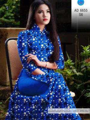 Vải áo dài Hoa nhỏ kiểu mới AD 6655 33 1584153563 753 Vai ao dai Hoa nho kieu moi AD 6655