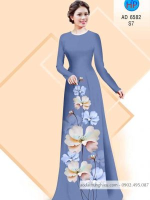 Vải áo dài Hoa in 3D kiểu mới AD 6582 23 1584155079 157 Vai ao dai Hoa in 3D kieu moi AD 6582