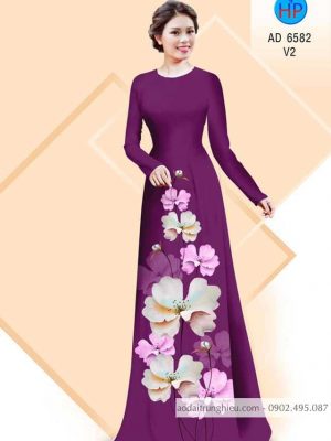 Vải áo dài Hoa in 3D kiểu mới AD 6582 27 1584155079 381 Vai ao dai Hoa in 3D kieu moi AD 6582