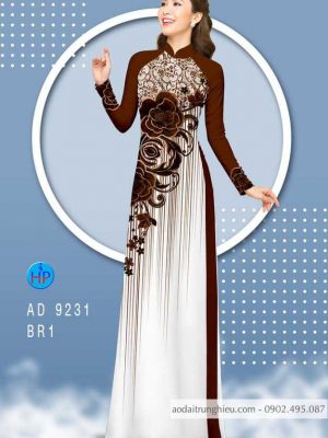 Vải áo dài hoa hồng kiểu mới AD 9231 21 1584157689 217 Vai ao dai hoa hong kieu moi AD 9231