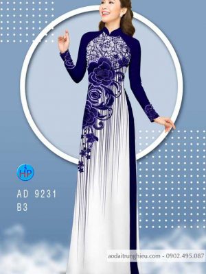 Vải áo dài hoa hồng kiểu mới AD 9231 25 1584157689 344 Vai ao dai hoa hong kieu moi AD 9231