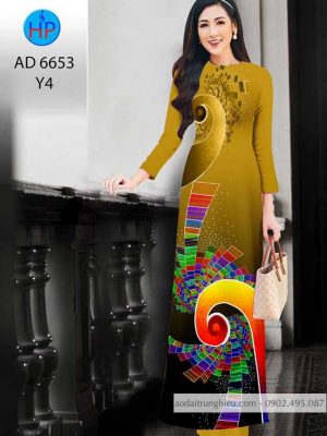 Vải áo dài Lập thể xoáy kiểu mới AD 6653 21 1584160568 722 Vai ao dai Lap the xoay kieu moi AD 6653
