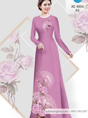 Vải áo dài Hoa hồng và quạt thiết kế 2020 AD 6654 28 1584162260 113 Vai ao dai Hoa hong va quat thiet ke 2020