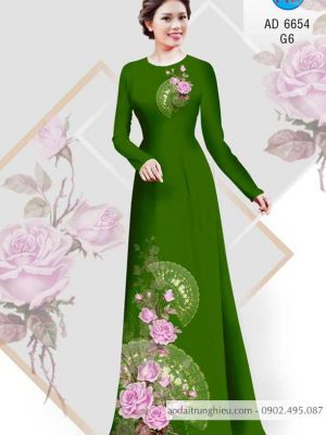 Vải áo dài Hoa hồng và quạt thiết kế 2020 AD 6654 26 1584162260 218 Vai ao dai Hoa hong va quat thiet ke 2020