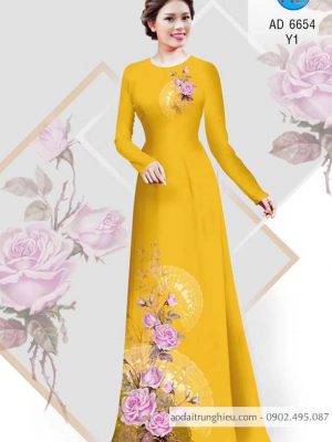 Vải áo dài Hoa hồng và quạt thiết kế 2020 AD 6654 25 1584162260 571 Vai ao dai Hoa hong va quat thiet ke 2020