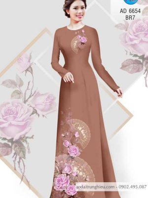 Vải áo dài Hoa hồng và quạt thiết kế 2020 AD 6654 22 1584162260 840 Vai ao dai Hoa hong va quat thiet ke 2020