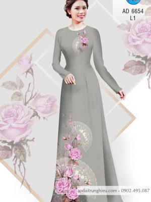 Vải áo dài Hoa hồng và quạt thiết kế 2020 AD 6654 37 1584162261 434 Vai ao dai Hoa hong va quat thiet ke 2020