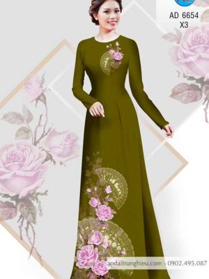 Vải áo dài Hoa hồng và quạt thiết kế 2020 AD 6654 31 1584162261 665 Vai ao dai Hoa hong va quat thiet ke 2020