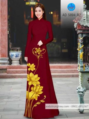 Vải áo dài hoa Sen vàng mới ra AD 5894 24 1584172007 954 Vai ao dai hoa Sen vang moi ra AD 5894