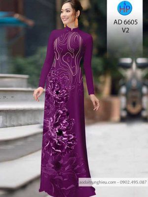 Vải áo dài Hoa tím đẹp sang mới ra AD 6605 31 1584333737 513 Vai ao dai Hoa tim dep sang moi ra AD