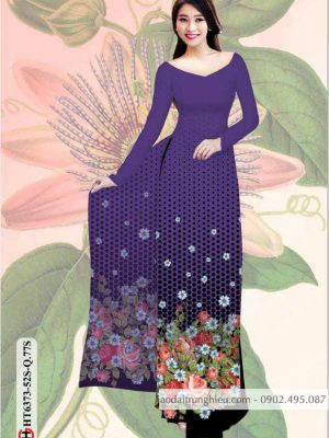 Vải áo dài hoa và bi AD kiểu mới AD 19 1584440184 479 Vai ao dai hoa va bi AD kieu moi AD