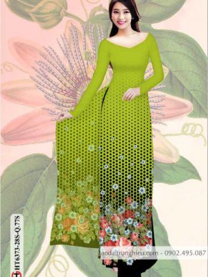 Vải áo dài hoa và bi AD kiểu mới AD 28 1584440184 747 Vai ao dai hoa va bi AD kieu moi AD