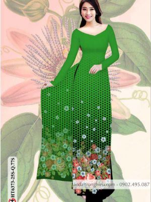 Vải áo dài hoa và bi AD kiểu mới AD 26 1584440184 966 Vai ao dai hoa va bi AD kieu moi AD
