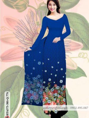 Vải áo dài hoa và bi AD kiểu mới AD 30 1584440186 717 Vai ao dai hoa va bi AD kieu moi AD