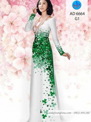 Vải áo dài Cỏ ba lá mới ra AD 6664 25 1584440905 541 Vai ao dai Co ba la moi ra AD 6664
