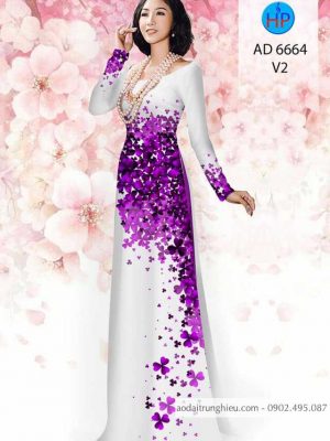 Vải áo dài Cỏ ba lá mới ra AD 6664 34 1584440906 487 Vai ao dai Co ba la moi ra AD 6664