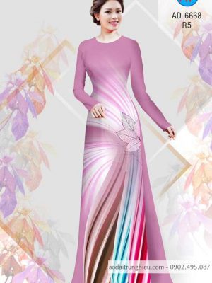 Vải áo dài Lá và lập thể kiểu mới AD 6668 23 1584443199 998 Vai ao dai La va lap the kieu moi AD