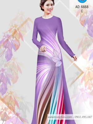 Vải áo dài Lá và lập thể kiểu mới AD 6668 31 1584443200 342 Vai ao dai La va lap the kieu moi AD