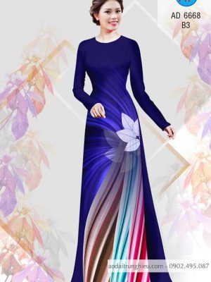 Vải áo dài Lá và lập thể kiểu mới AD 6668 34 1584443200 438 Vai ao dai La va lap the kieu moi AD