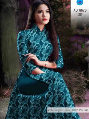 Vải áo dài hình lá đều kiểu mới AD 6670 30 1584521178 595 Vai ao dai hinh la deu kieu moi AD 6670