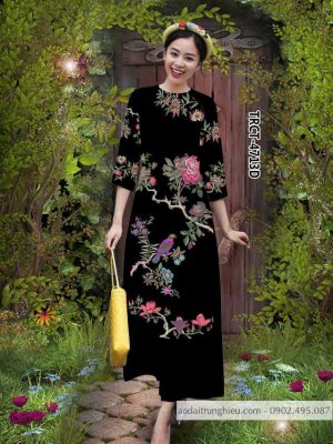 Vải áo dài cách tân chim và hoa mới ra AD TRCT 4713 32 1584522738 271 Vai ao dai cach tan chim va hoa moi ra