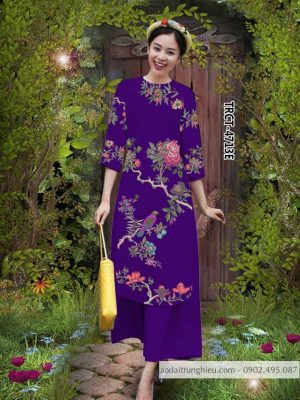 Vải áo dài cách tân chim và hoa mới ra AD TRCT 4713 35 1584522738 27 Vai ao dai cach tan chim va hoa moi ra