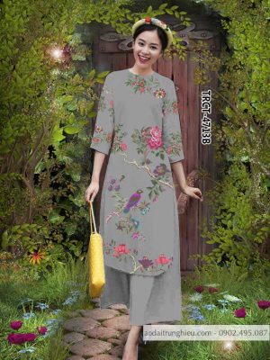 Vải áo dài cách tân chim và hoa mới ra AD TRCT 4713 31 1584522738 651 Vai ao dai cach tan chim va hoa moi ra