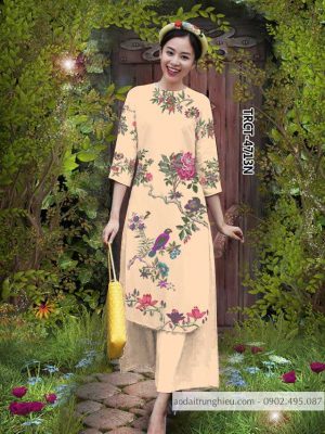 Vải áo dài cách tân chim và hoa mới ra AD TRCT 4713 44 1584522739 614 Vai ao dai cach tan chim va hoa moi ra