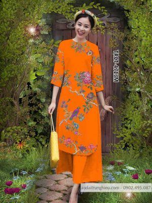 Vải áo dài cách tân chim và hoa mới ra AD TRCT 4713 43 1584522739 808 Vai ao dai cach tan chim va hoa moi ra