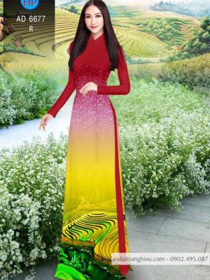 Vải áo dài Ruộng bậc thang kiểu mới AD 6677 34 1584612015 490 Vai ao dai Ruong bac thang kieu moi AD 6677